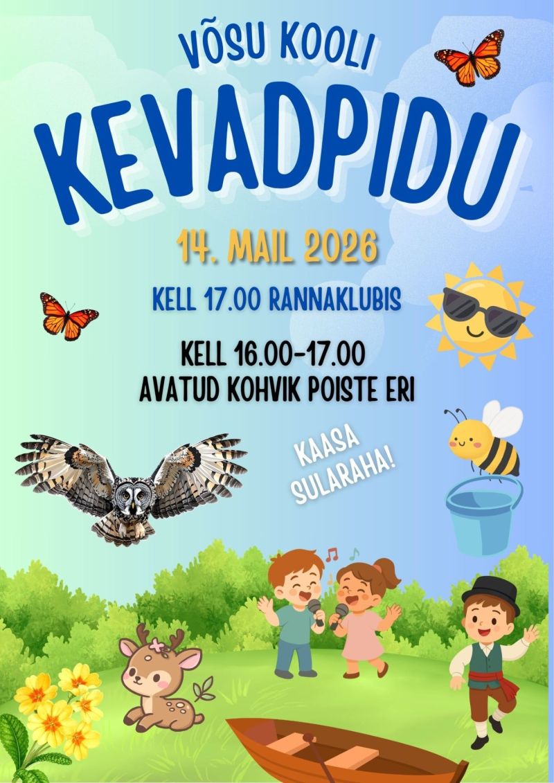 Kevadpidu 14.05 kell 17.00 Võsu Rannaklubis 